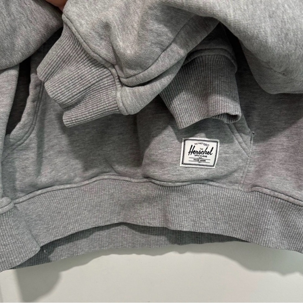 Herschel Supply Co Grey Hoodie Large Classic Pullover Unisex - Picture 9 of 12